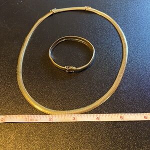 10k gold Omega chain with extender and matching omega bracelet